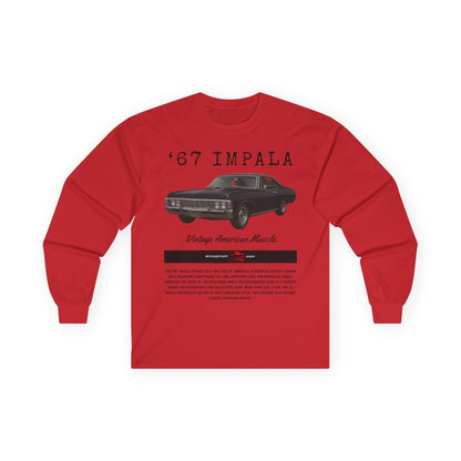 67 Impala Classic Car Unisex Ultra Cotton Long Sleeve Tee (Front Design)
