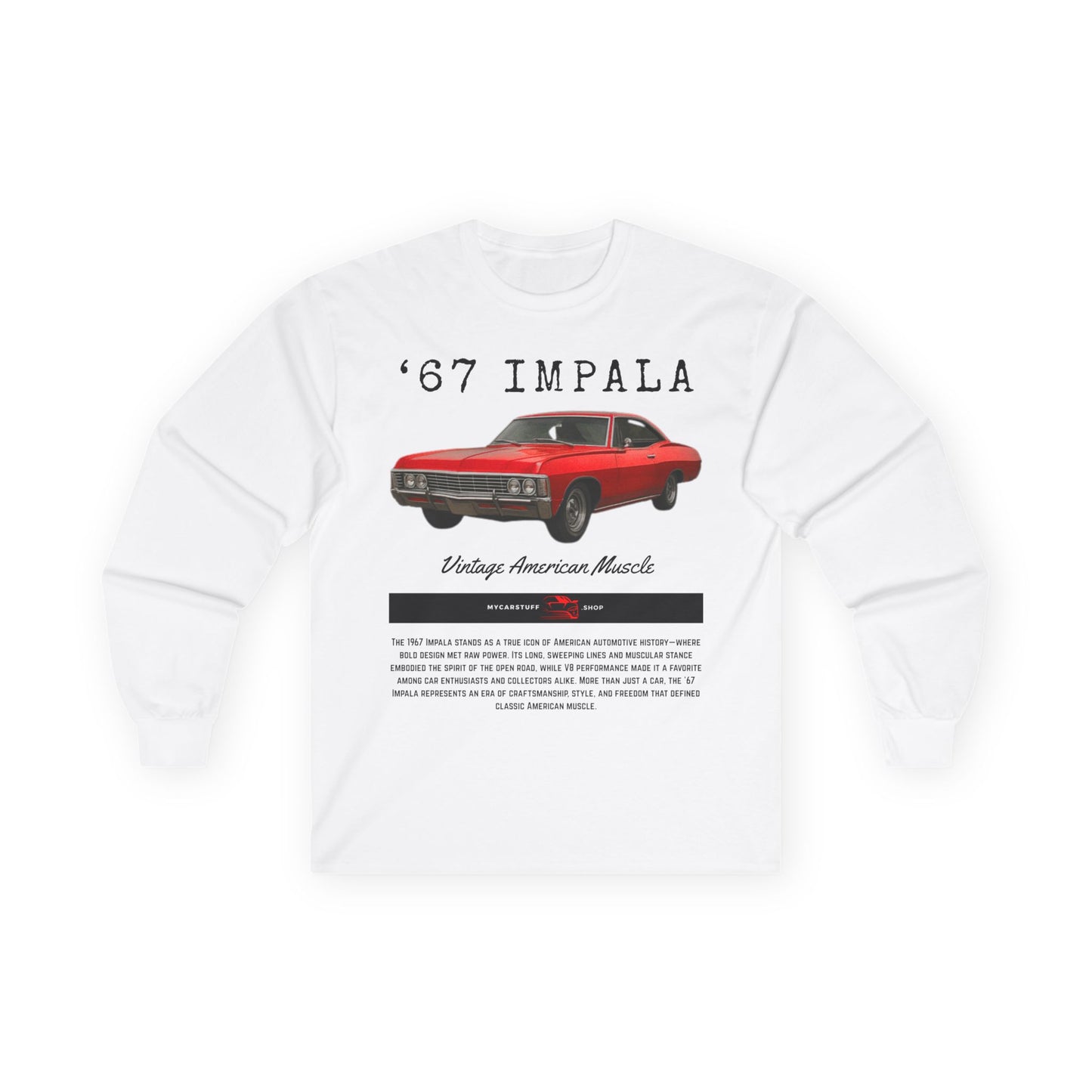 67 Impala Classic Car Unisex Ultra Cotton Long Sleeve Tee (Front Design)