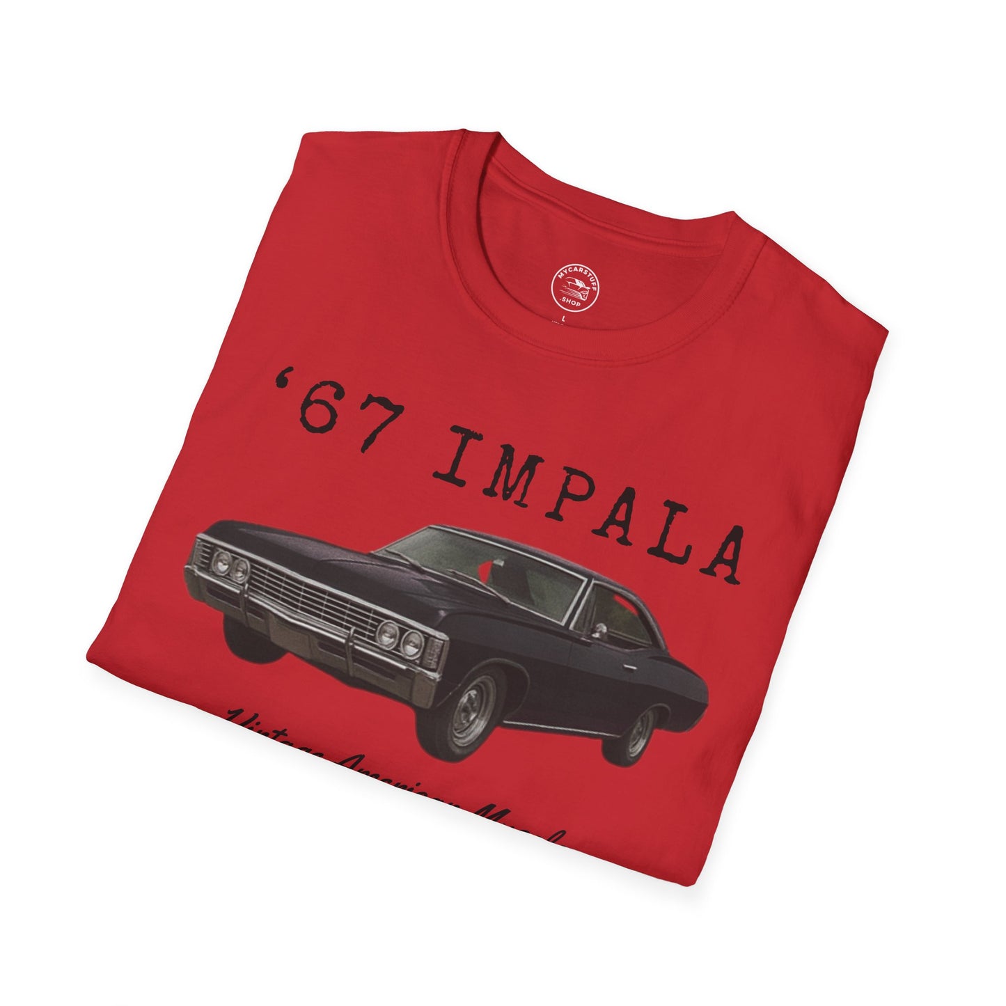 67 Impala Vintage American Muscle T-Shirt (Front Design) – Unisex Gildan Softstyle® 64000 Classic Car Tee