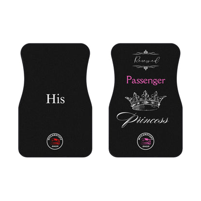 My Car Stuff 'His and Hers Passenger Princess' Custom Design Car Mats (2x Front)