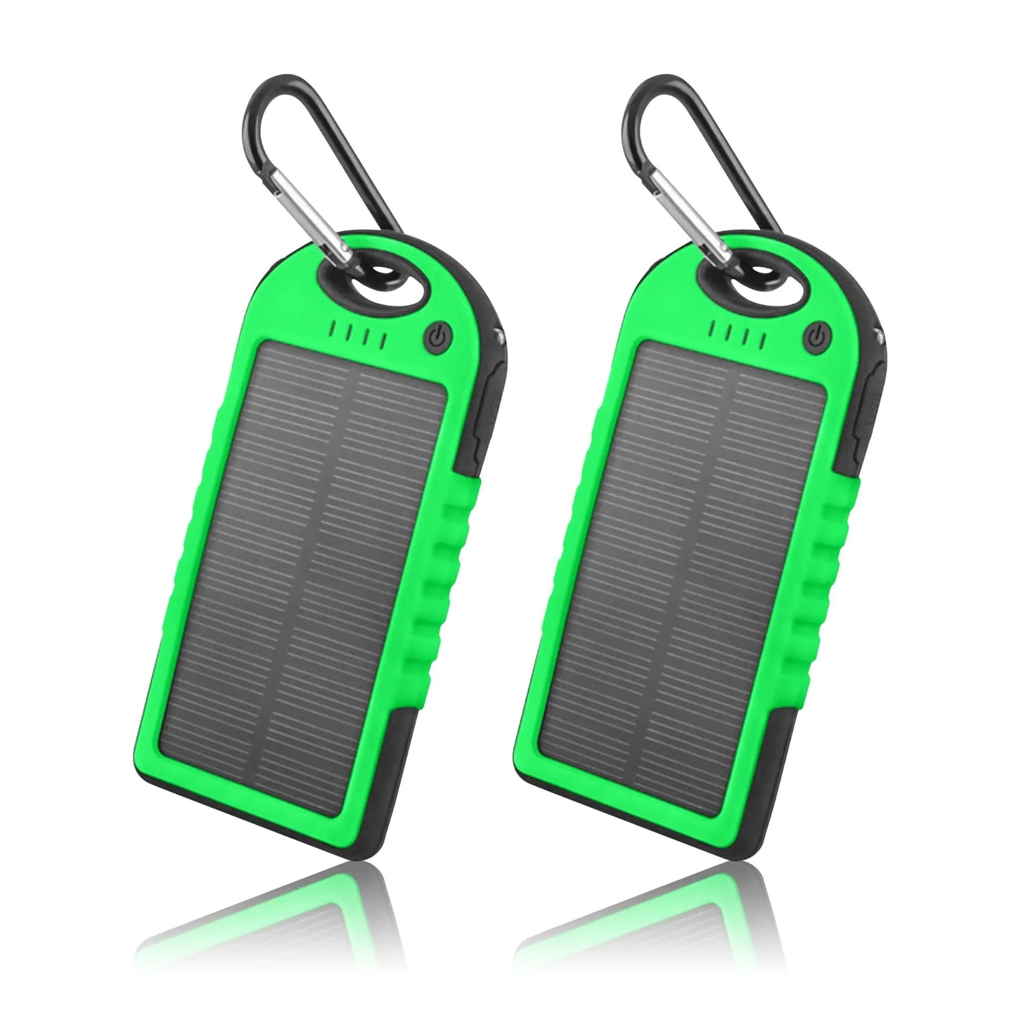 Solar Power Bank Phone Charger 5000mAh (2-Pack)