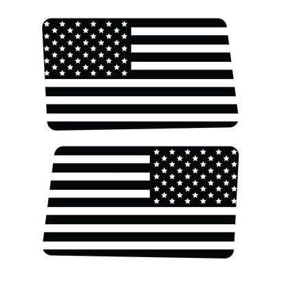 American Flag Rear Window Jeep Graphics – Die-Cut Rear Window Decal Set (2-Piece, Model-Specific Fit)