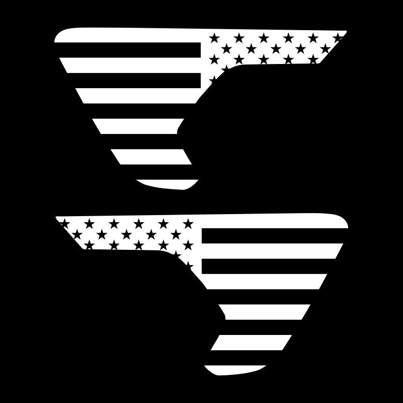 American Flag Vent Decals for Jeep JL, JLU & Gladiator – Die-Cut Fender Vent Graphics (Pair)