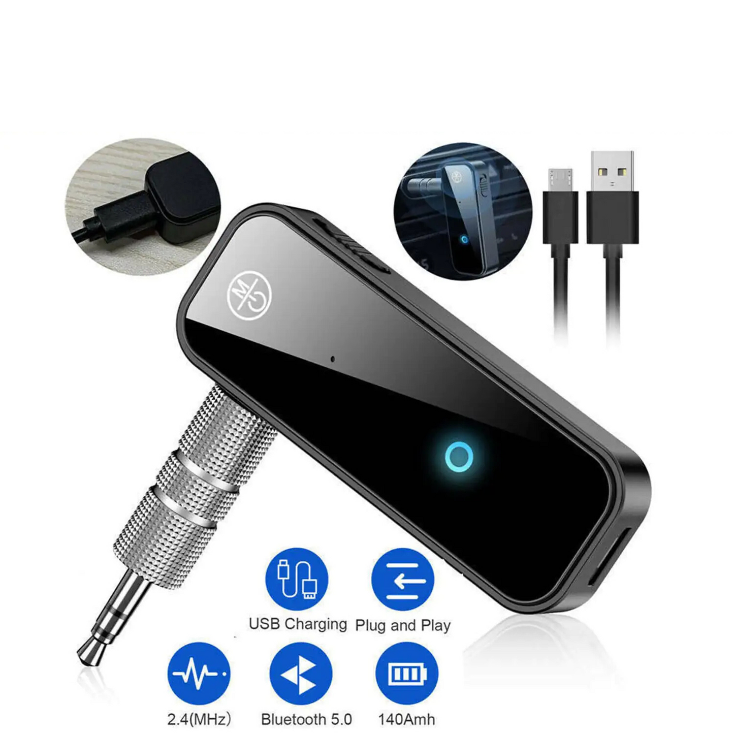 Aux Bluetooth Transmitter Car Audio Adapter