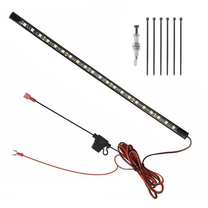 LED light bar with wiring and connectors on a white background