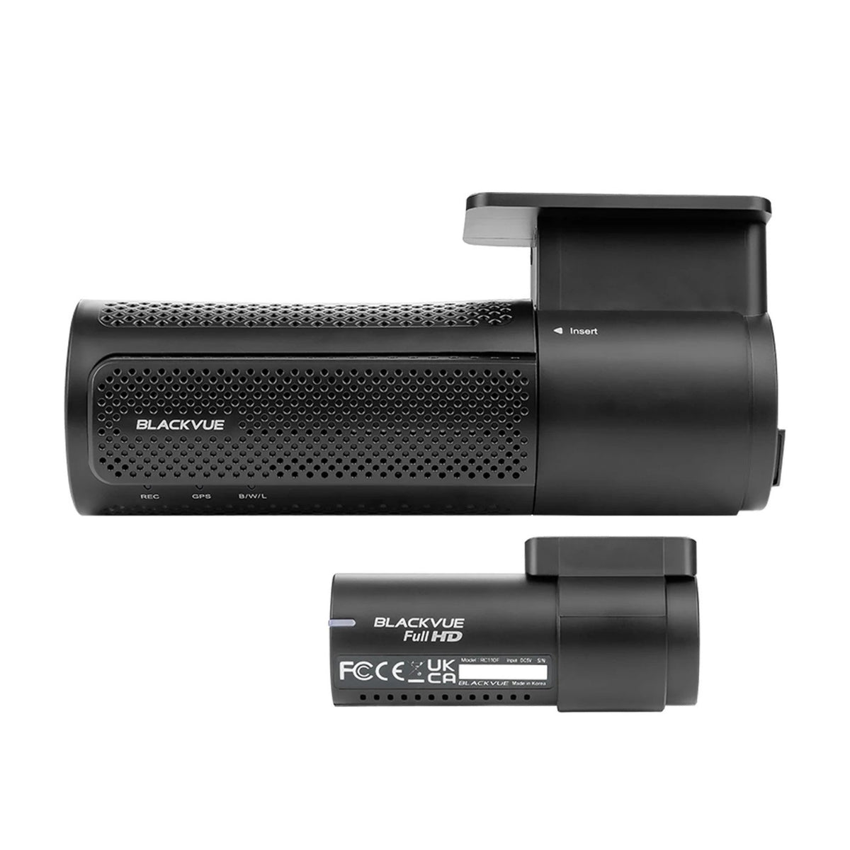 Back of the BlackVue DR970X LTE Plus II front and rear cameras