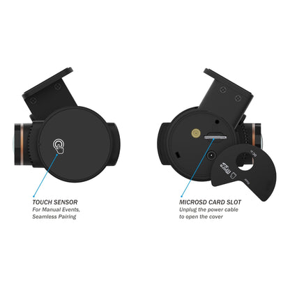 BlackVue DR970X LTE Plus II touch sensor and microSD card slot