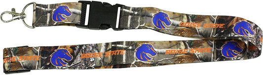 Boise State University Broncos Camo Lanyard Keychain Double Sided Breakaway Safety Design Adult 18 Inch