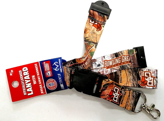 Bowling Green University Falcons Camo Lanyard Keychain Double Sided Breakaway Safety Design Adult 18 Inch
