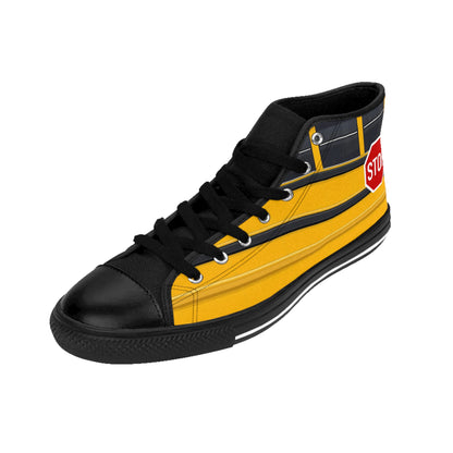 Bussin’ School Bus Men’s Classic High-Top Sneakers