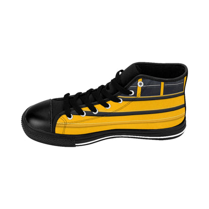 Bussin’ School Bus Men’s Classic High-Top Sneakers