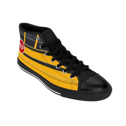 Bussin’ School Bus Men’s Classic High-Top Sneakers