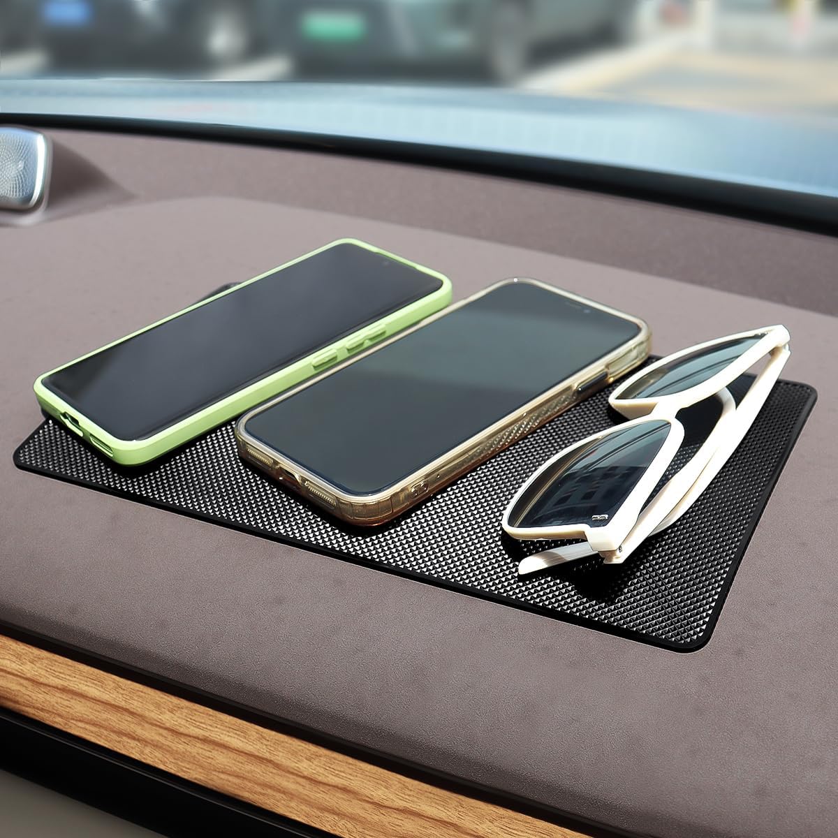 Car Dashboard Anti-Slip Rubber Pad (10.6"X 5.9") 2 Pack