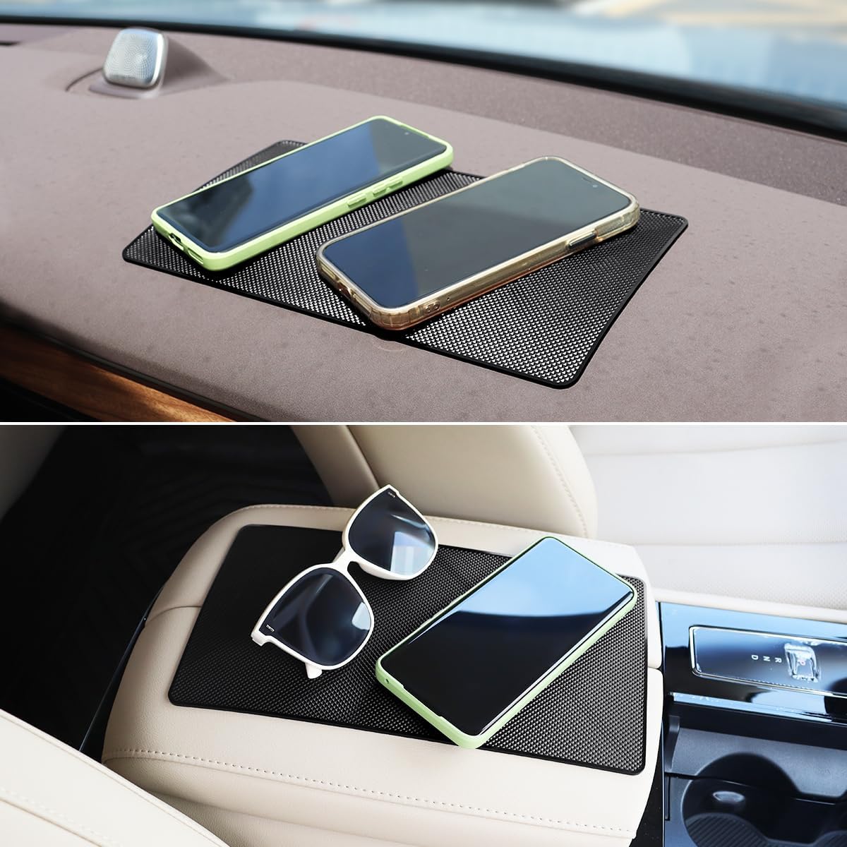 Car Dashboard Anti-Slip Rubber Pad (10.6"X 5.9") 2 Pack