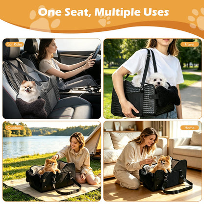 Console dog car seat used in the car, carried and outdoors