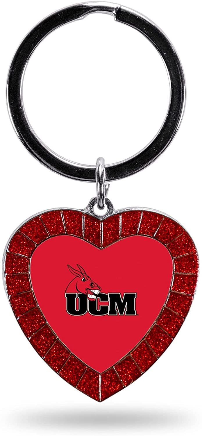 Central Missouri UCM Keychain Rhinestone Heart Decal Emblem Team Color University of