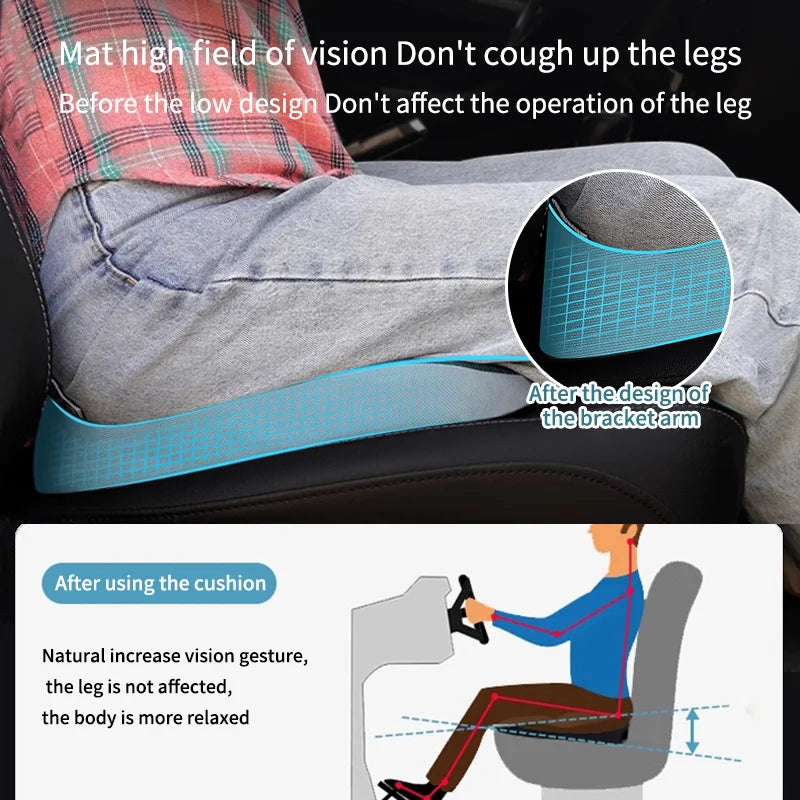 Chair cushion with text explaining its benefits and usage