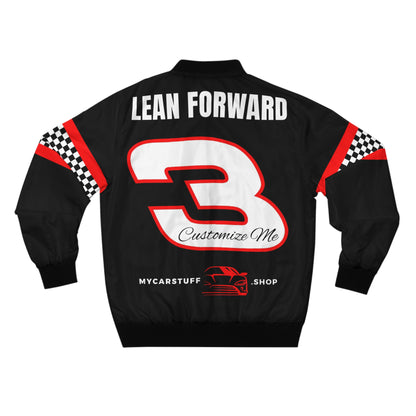 Custom Number 3 Racing Bomber Jacket for Men – Lean Forward Motorsports Signature Edition