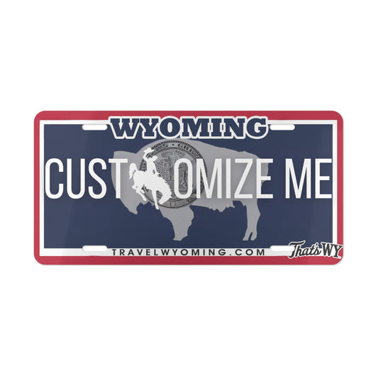 Custom Personalized Wyoming Vanity Plate - Customize Me Wyoming The Equality State