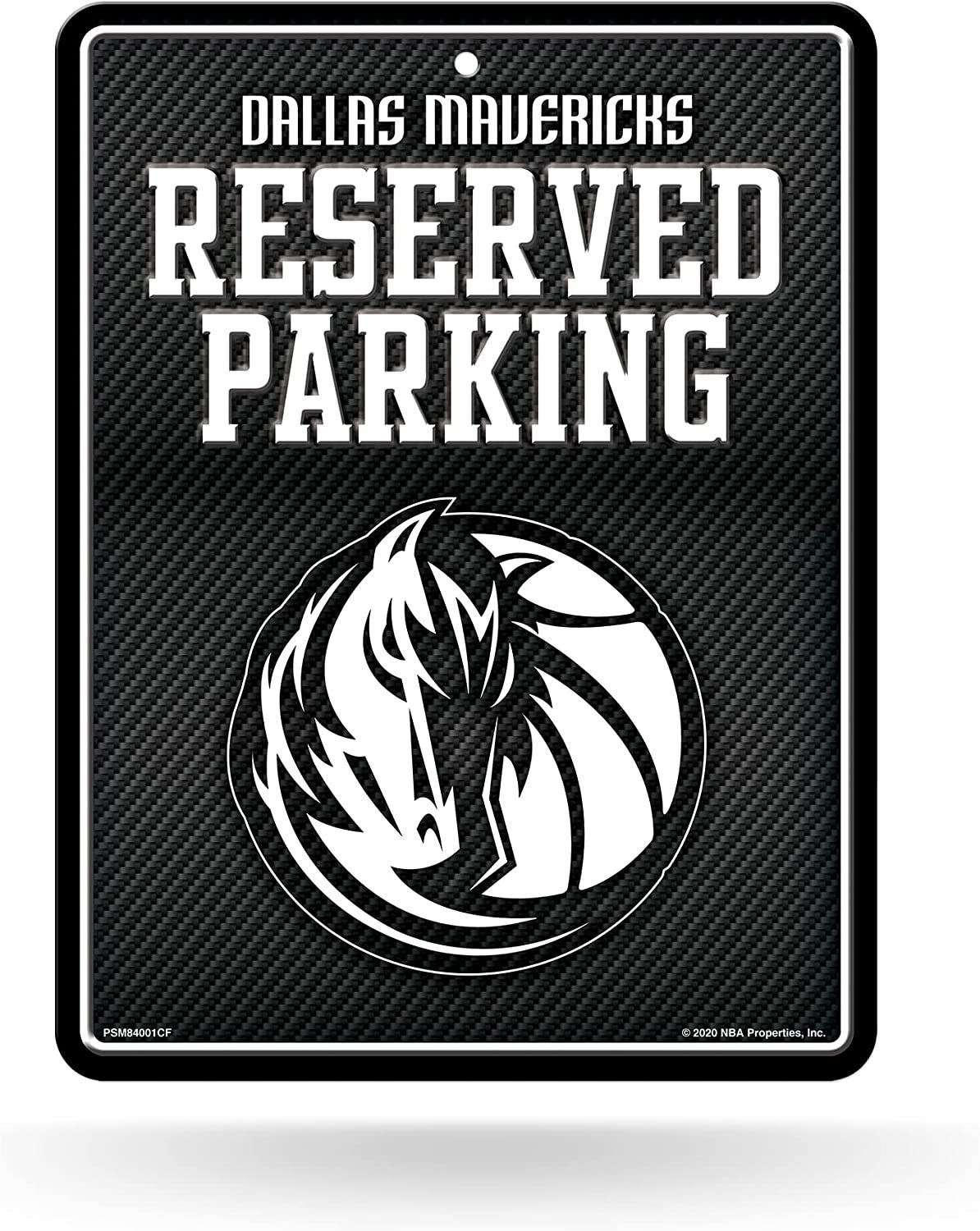 Dallas Mavericks Metal Parking Novelty Wall Sign 8.5 x 11 Inch Carbon Fiber Design
