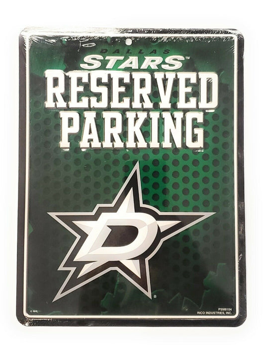 Dallas Stars Parking Sign Metal 8x11 Metal Embossed Wall Novelty Hockey