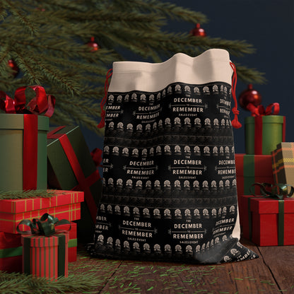 December to Remember Gift Bag – Reusable Holiday Santa Sack & Custom Drawstring Bag
