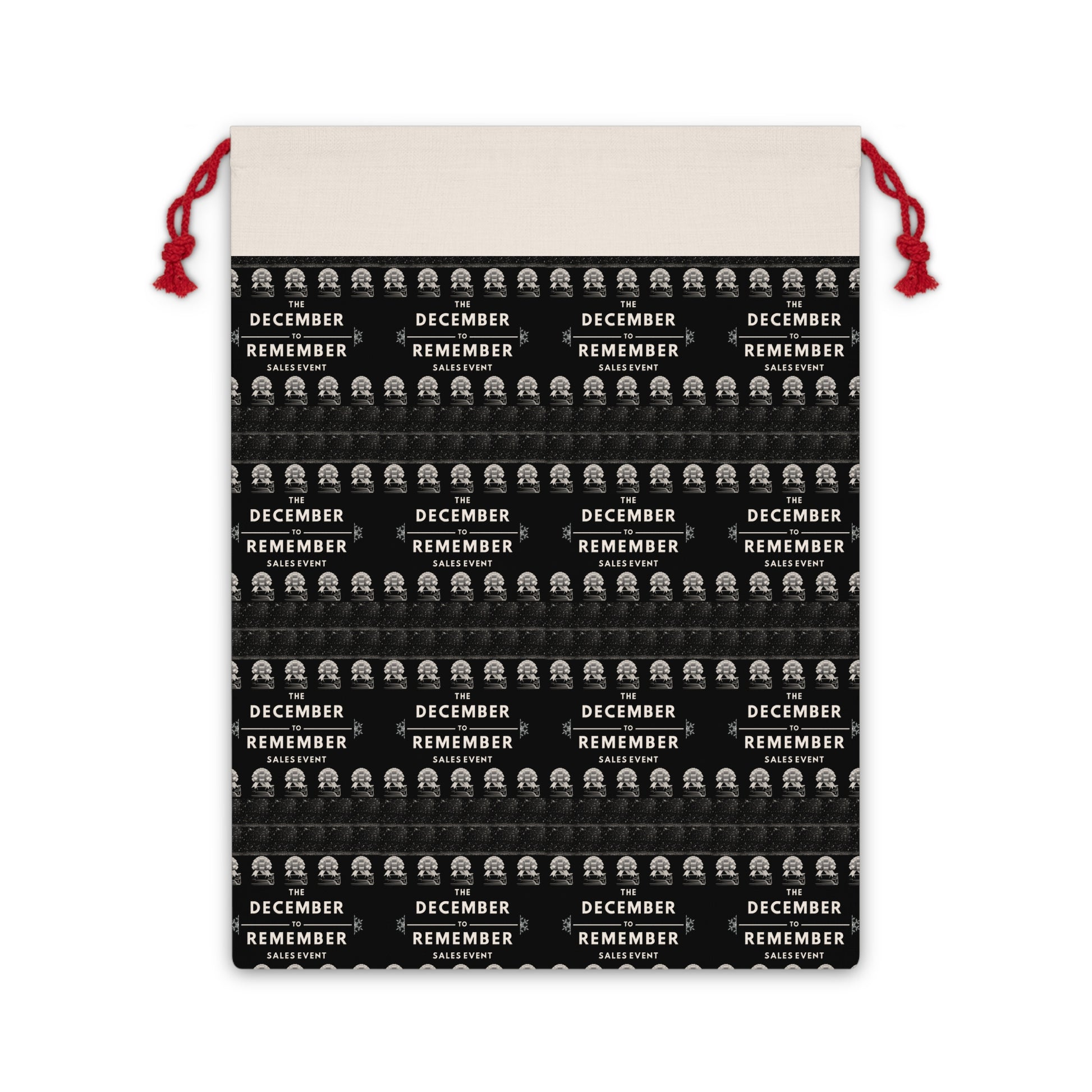 December to Remember Gift Bag – Reusable Holiday Santa Sack & Custom Drawstring Bag