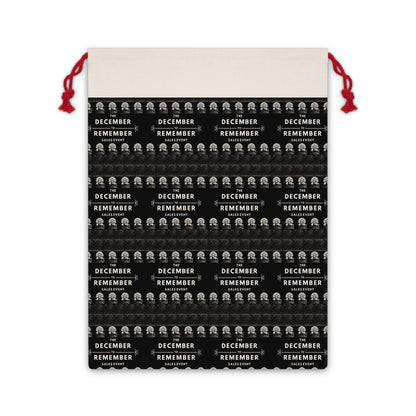 December to Remember Gift Bag – Reusable Holiday Santa Sack & Custom Drawstring Bag