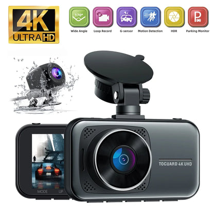 Dual Dash Camera UHD 4K Front and FHD 1080P Rear