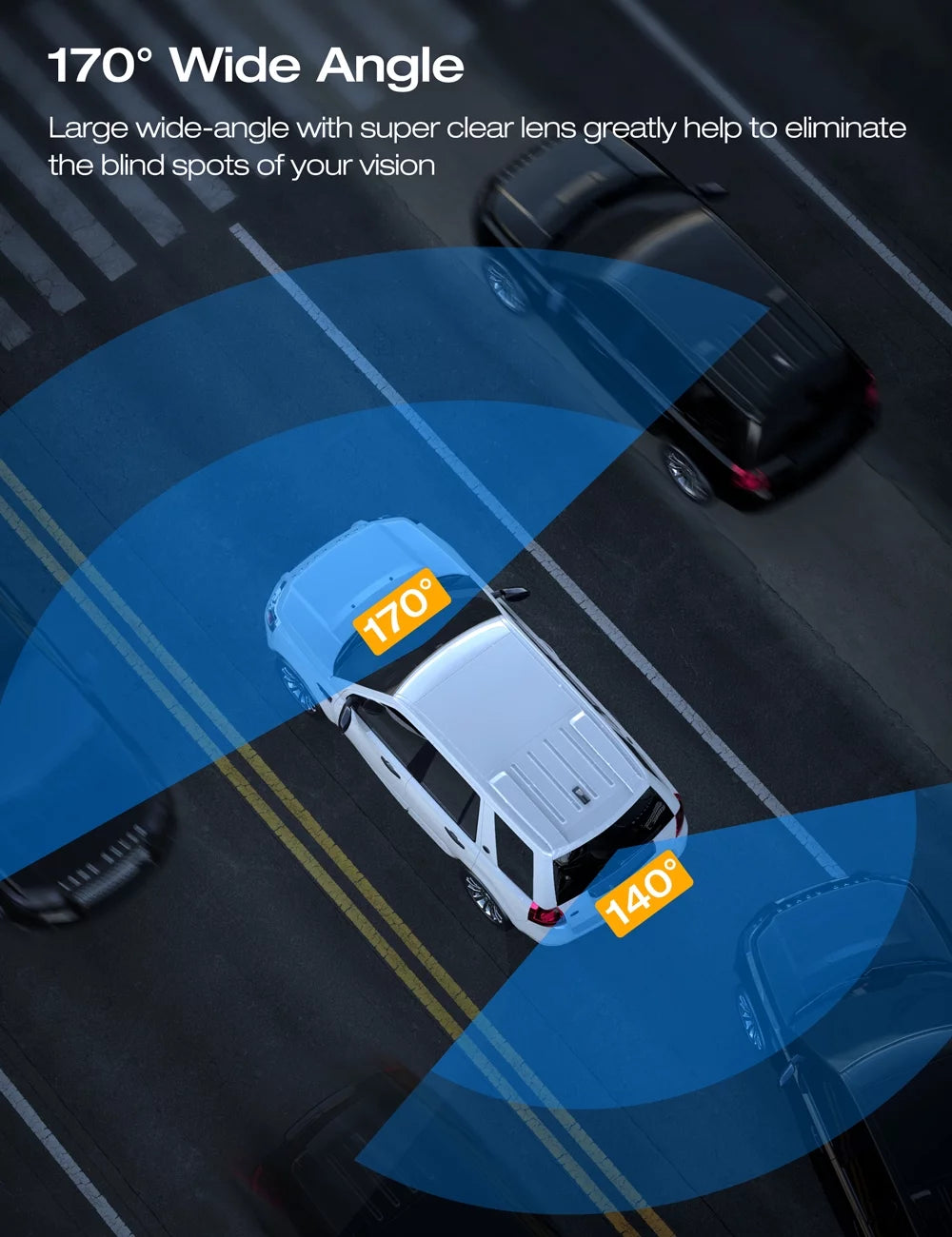 Dual Dash Camera UHD 4K Front and FHD 1080P Rear