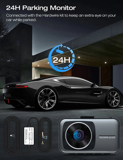 Dual Dash Camera UHD 4K Front and FHD 1080P Rear