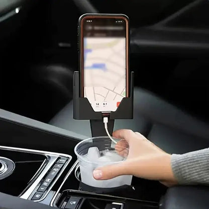 Dual Use Car Phone Cup Holder