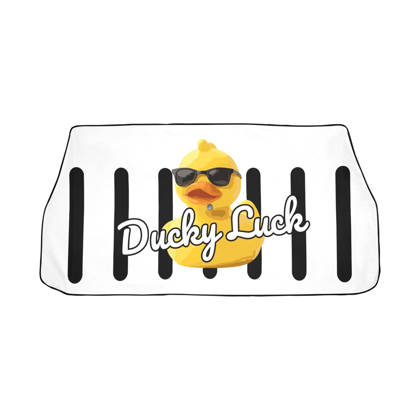 Ducky Luck Umbrella Car Sun Shade – 58" x 29" Windshield Cover (White)