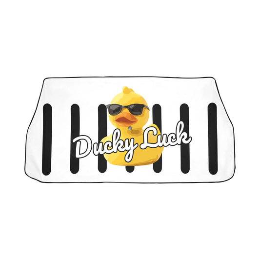 Ducky Luck Umbrella Car Sun Shade – 58" x 29" Windshield Cover (White)