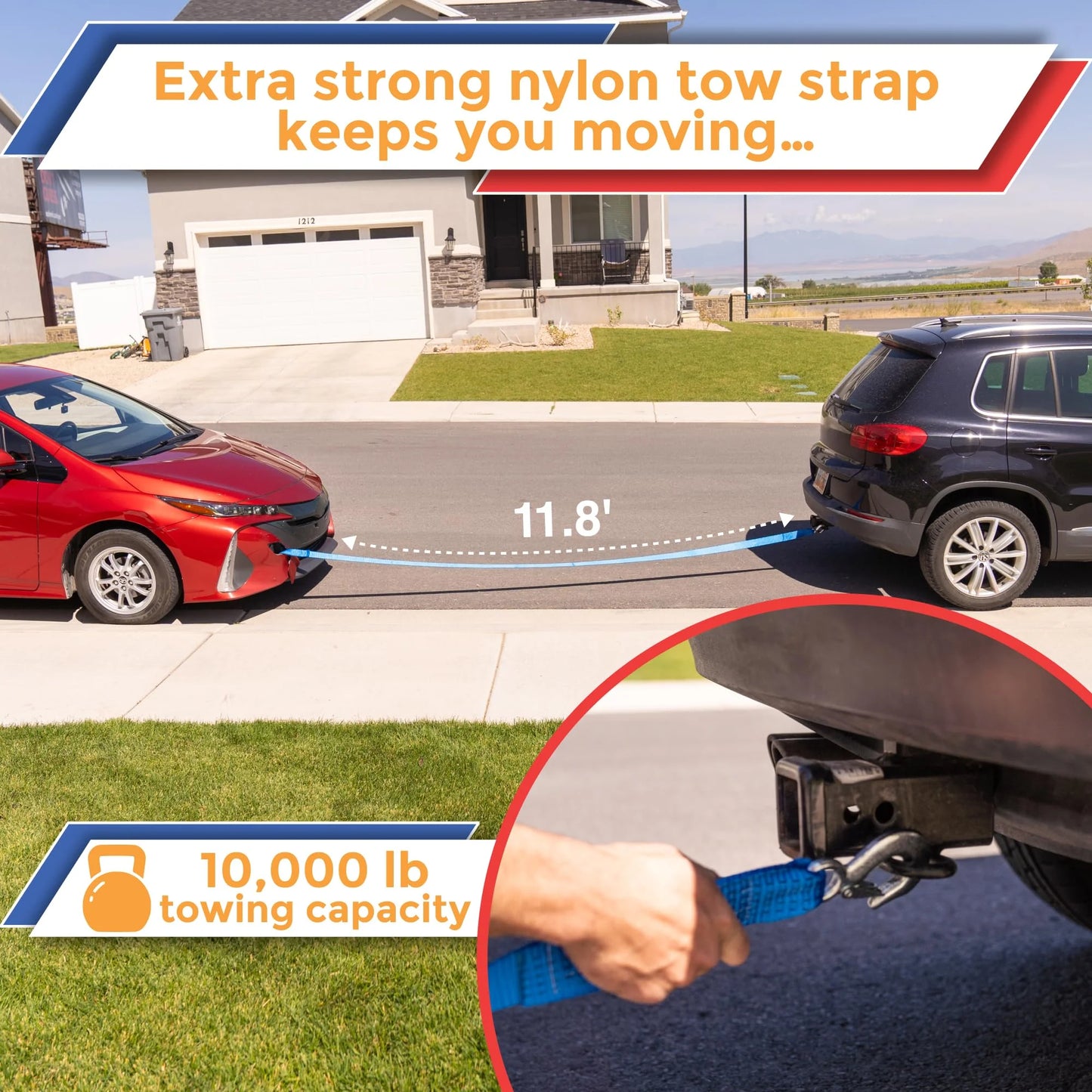 Emergency Roadside & First Aid Kit - Essential Car Safety Tool Pack (90 Pieces)