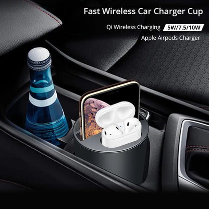 Fast Wireless Car Cup Charger