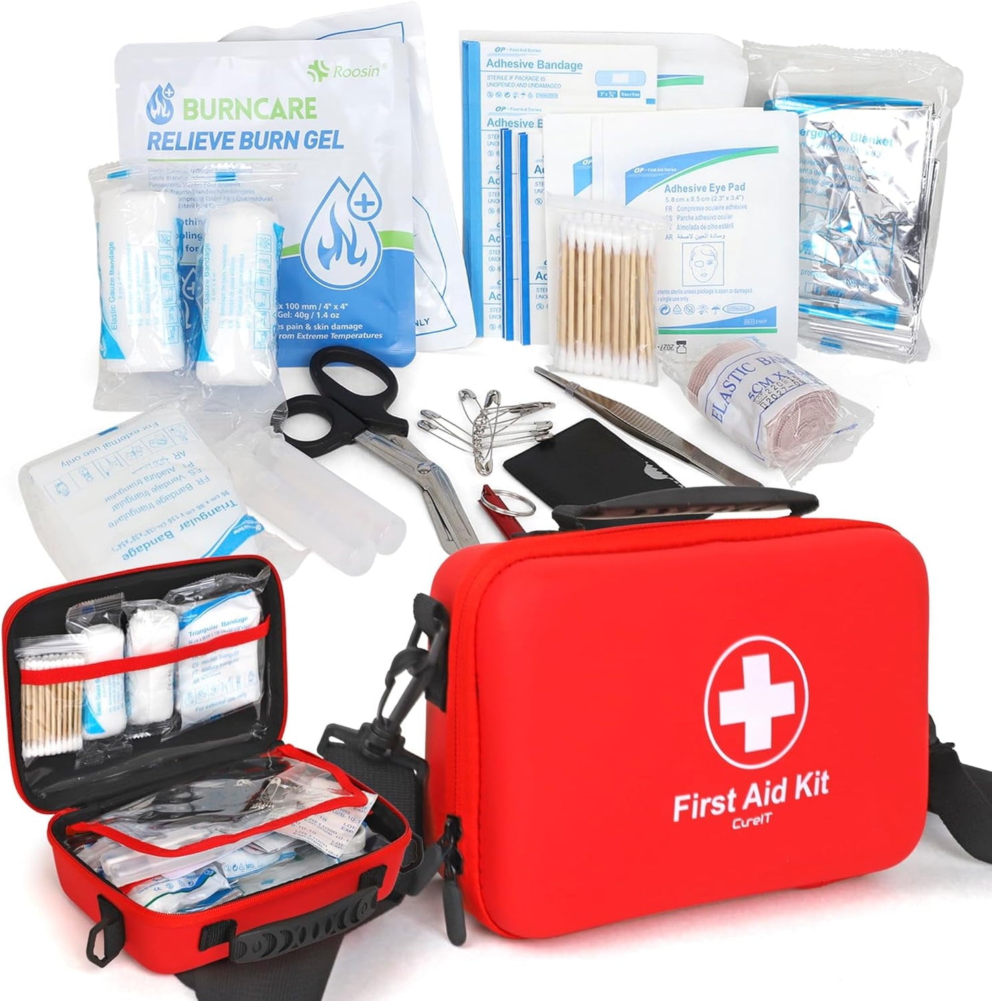 First Aid Car Kit Waterproof Emergency Survival Travel Kit (152 pieces)