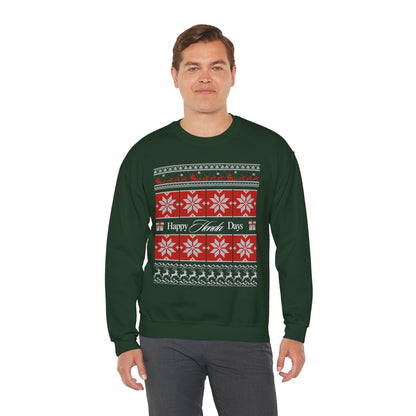 Happy Honda Days Holiday Sweater – Unisex Heavy Blend™ Crewneck Sweatshirt | Holiday Car Lover Gift