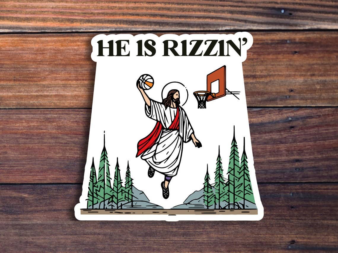 He Is Rizzin' Sticker