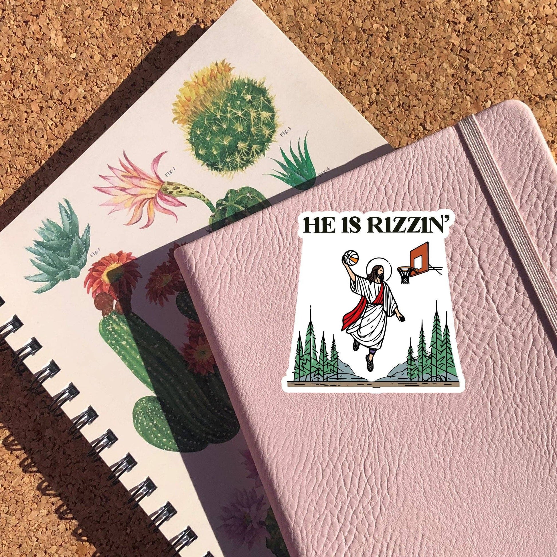 He Is Rizzin' Sticker