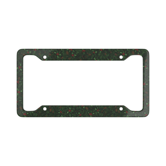 Holiday Wreath Series License Plate Frame – Green Edition