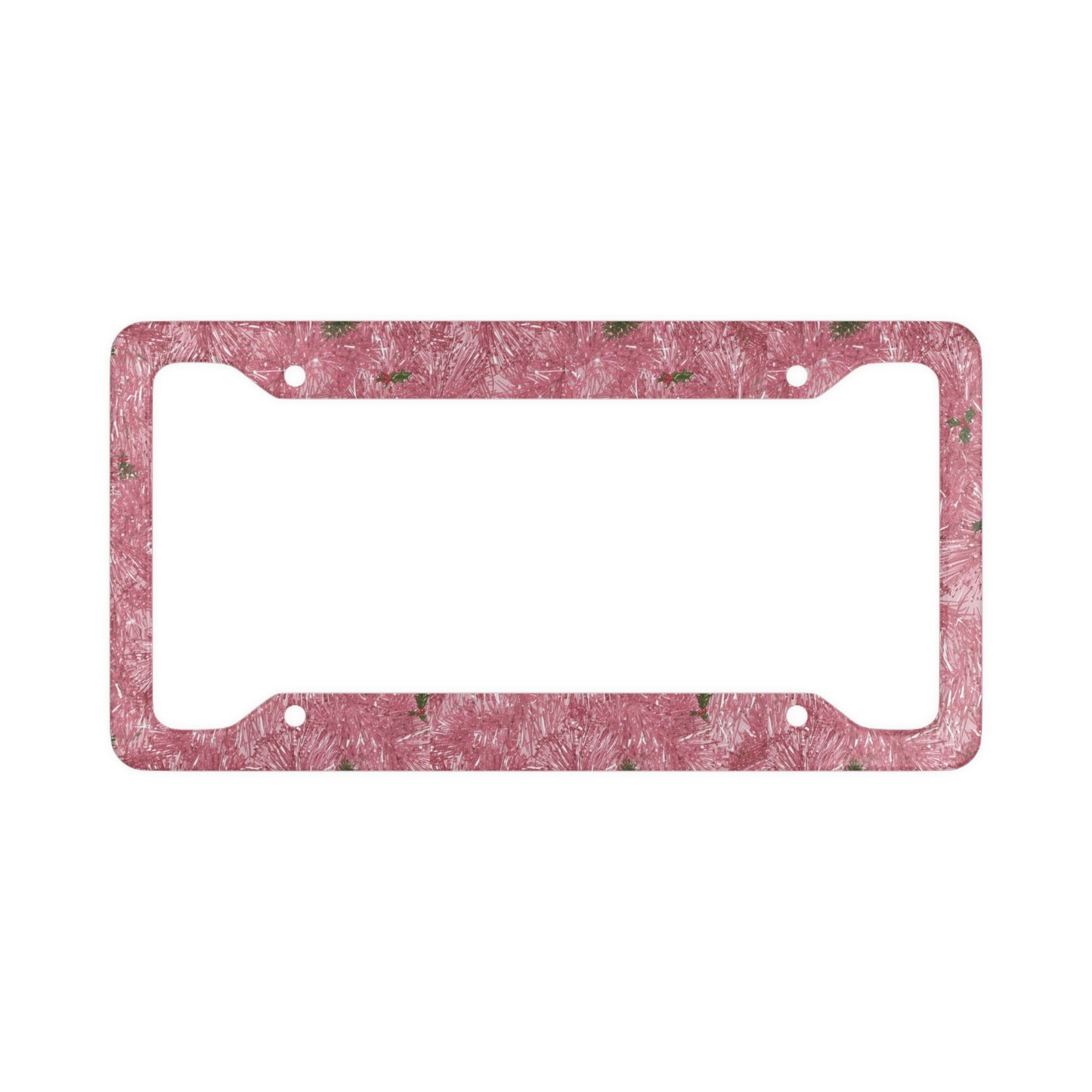 Holiday Wreath Series License Plate Frame – Pink Edition
