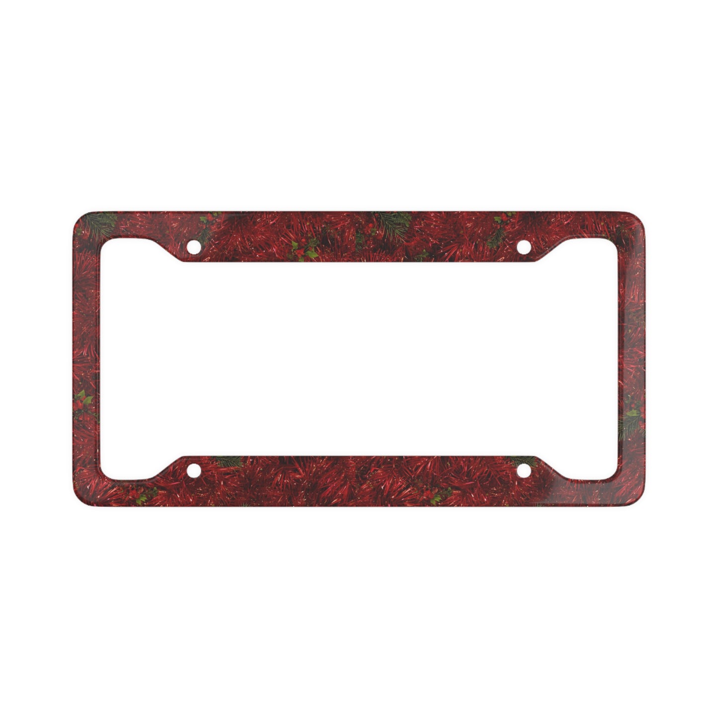 Holiday Wreath Series License Plate Frame – Red Edition