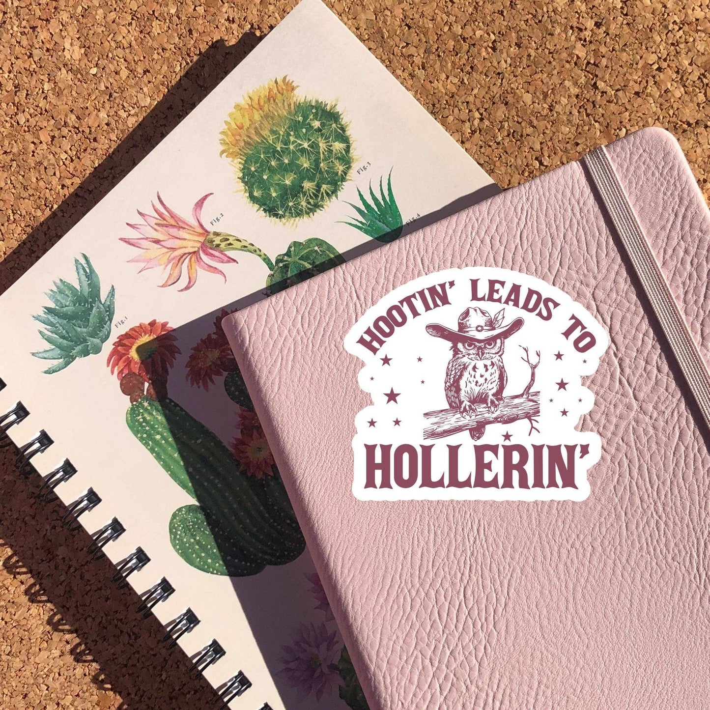 Hootin' Leads to Hollerin' Owl Sticker