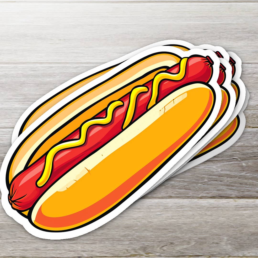 Hot Dog Car Bumper Sticker