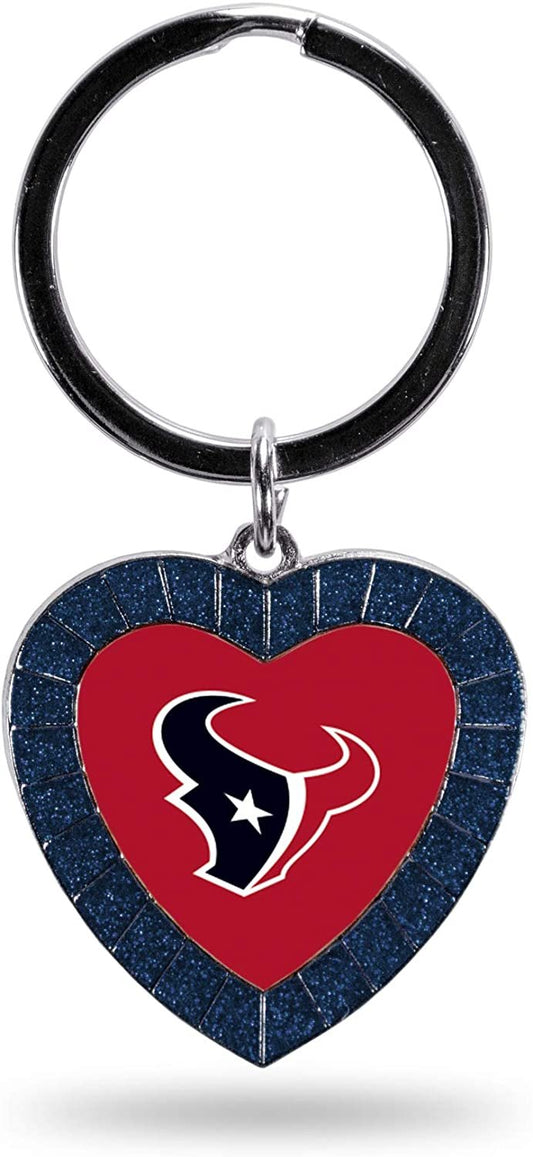 Houston Texans Keychain Color Rhinestone Heart