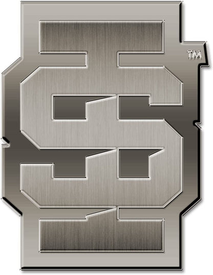 Idaho State University Bengals Solid Metal Auto Emblem Antique Nickel for Car/Truck/SUV