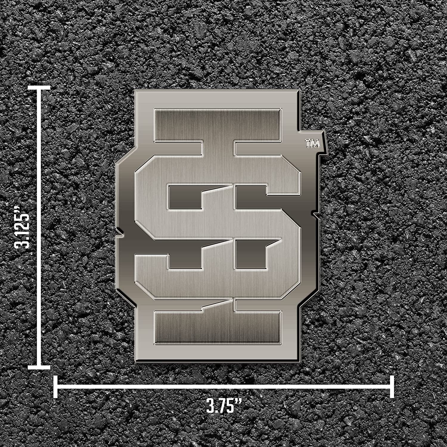 Idaho State University Bengals Solid Metal Auto Emblem Antique Nickel for Car/Truck/SUV