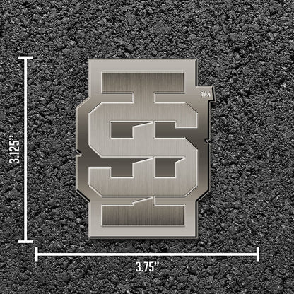 Idaho State University Bengals Solid Metal Auto Emblem Antique Nickel for Car/Truck/SUV