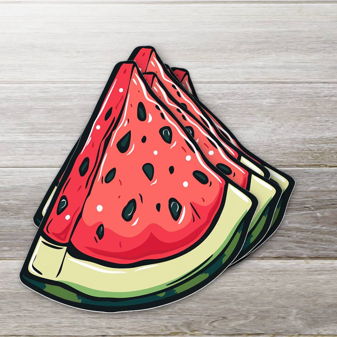 Illustrated Watermelon Wedge Sticker